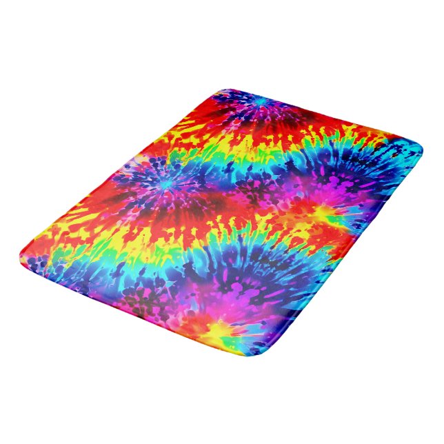 DYNAMISK MODERN DESIGN TIE-DYE BADRUMSMATTA (Vinklad)
