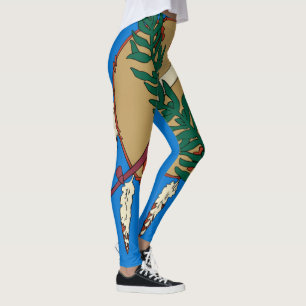 Dynamisk Oklahoma statlig flagga som är grafisk p Leggings