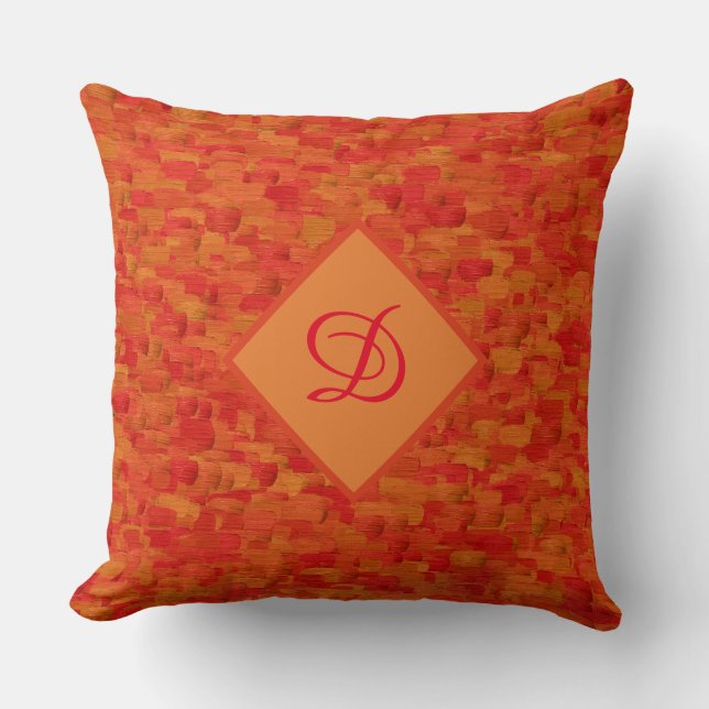 dynamisk orange i mitten av århundradet, modern bo kudde (Framsida)