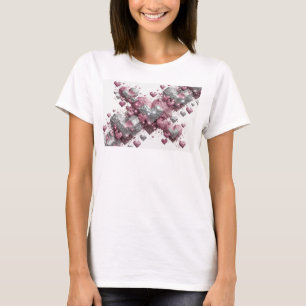 Dynamisk Röd KÄRLEKEN ÄR I LUFTEN Slogan T-shirt