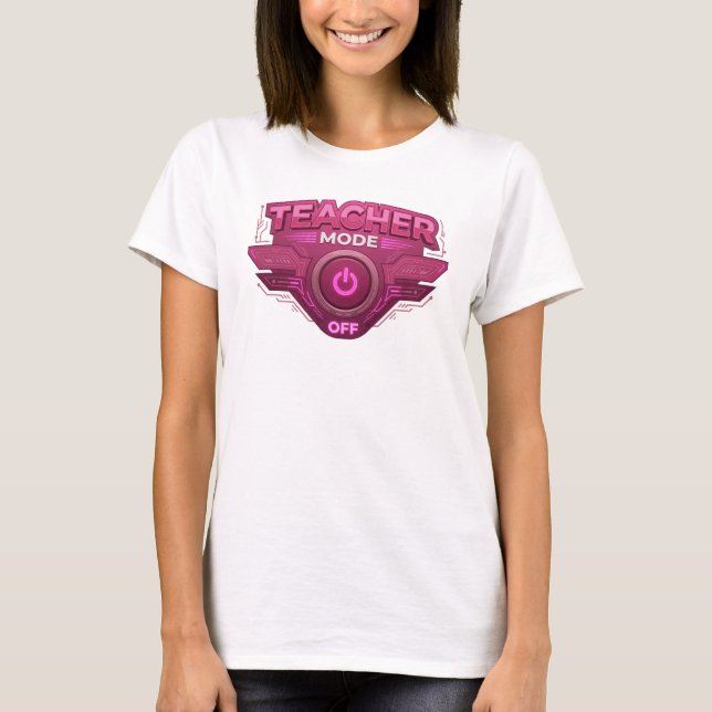 Dynamisk röd TEACH MODE OFF Originaldesign T Shirt (Framsida)