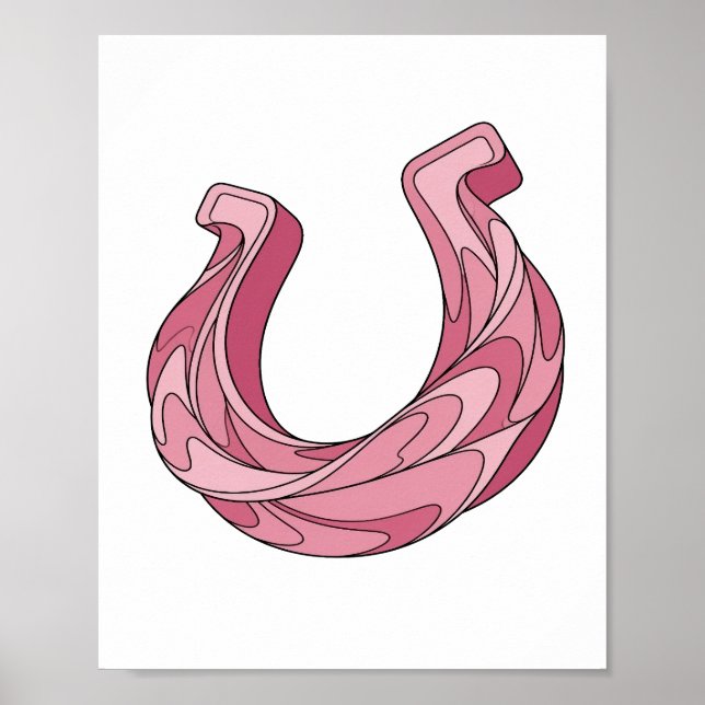 Dynamisk Rosa ABSTRAKT KONST Grafisk Design Poster (Framsidan)