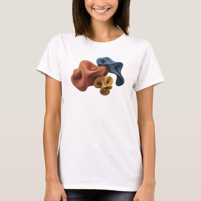 Dynamisk Rosa ABSTRAKT KONST Grafisk T-shirt (Framsida)