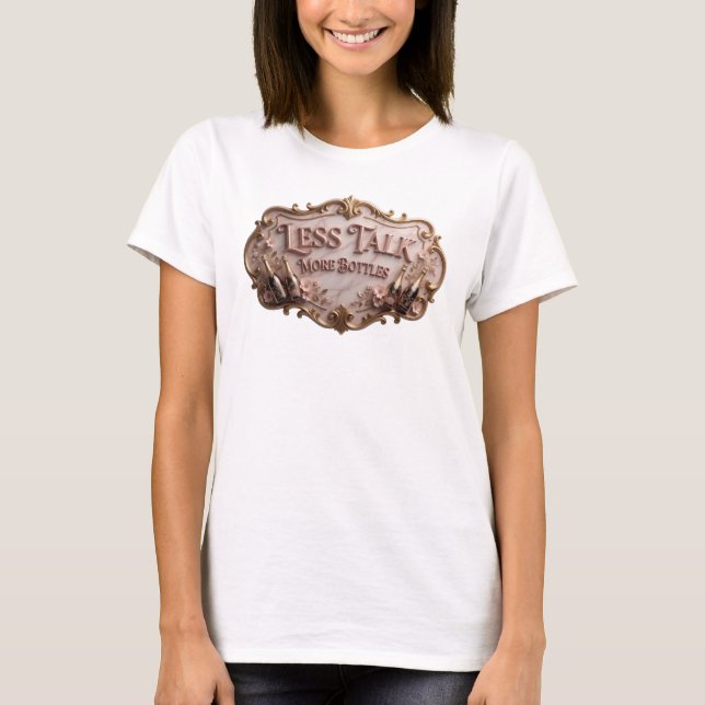 Dynamisk Rosa MINDRE SNACK MER FLASKOR Slogan T-sh T Shirt (Framsida)