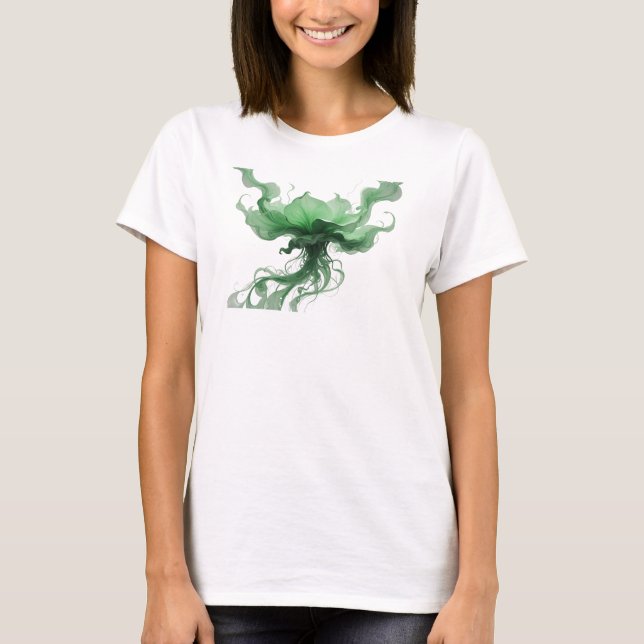 Dynamisk Silver Abstrakt Band Anpassad Skjorta T Shirt (Framsida)