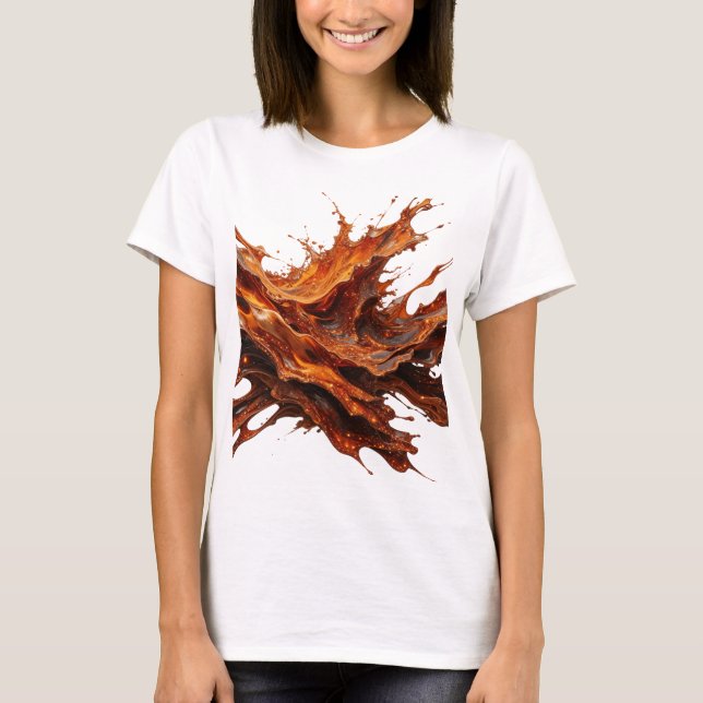 Dynamisk Silver CHOKLADSTÖT 3D Text Konst T Shirt (Framsida)