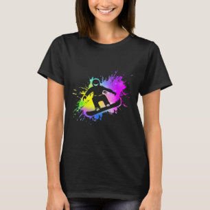 Dynamisk Snöborre Abstrakt Art Winter Sports 3 T Shirt