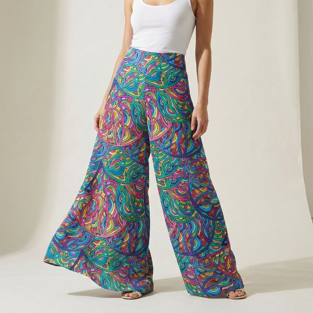 Dynamisk stadstrafik Vågar Abstrakt Mönster Tyg (Skapare uppladdad)