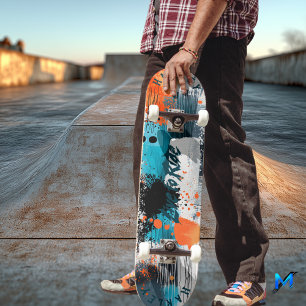 Dynamisk stänk - Lev för att åka Abstrakt Mini Skateboard Bräda 18,5 Cm