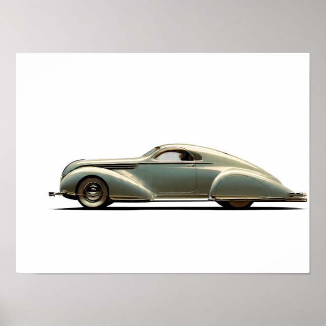 Dynamisk Streamline Moderne: Aerodynamisk Vintage Poster (Framsidan)