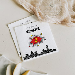 Dynamisk superhjälte 2:a födelsedagen pappersservett