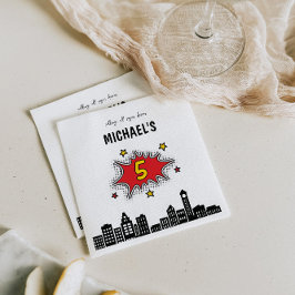 Dynamisk superhjälte 5:e födelsedag pappersservett