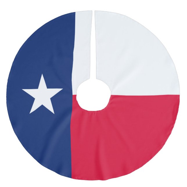 Dynamisk Texas statlig flagga som är grafisk på a Julgransmatta Borstad Polyester (Framsidan)