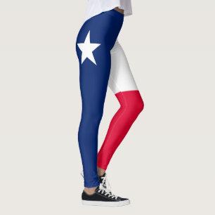 Dynamisk Texas statlig flagga som är grafisk på Leggings