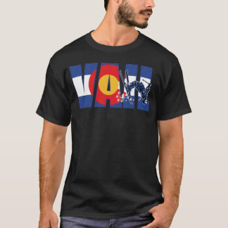 Dynamisk vintersport skidesign vänner t shirt