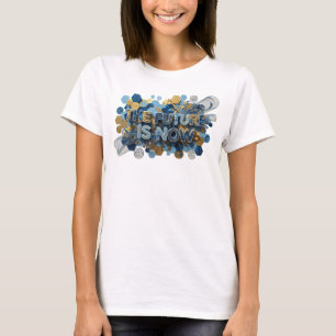 Dynamiska flottan FRAMTIDEN ÄR NU 3D Text Konst T Shirt