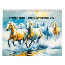 Dynamiska hästar – Modern konstkalender Kalender