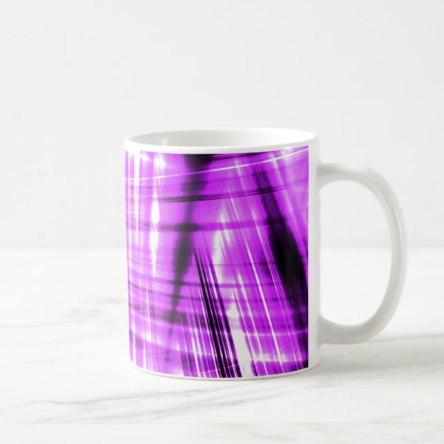 Dynamiska lila- och svarta strömmar kaffemugg (Höger)