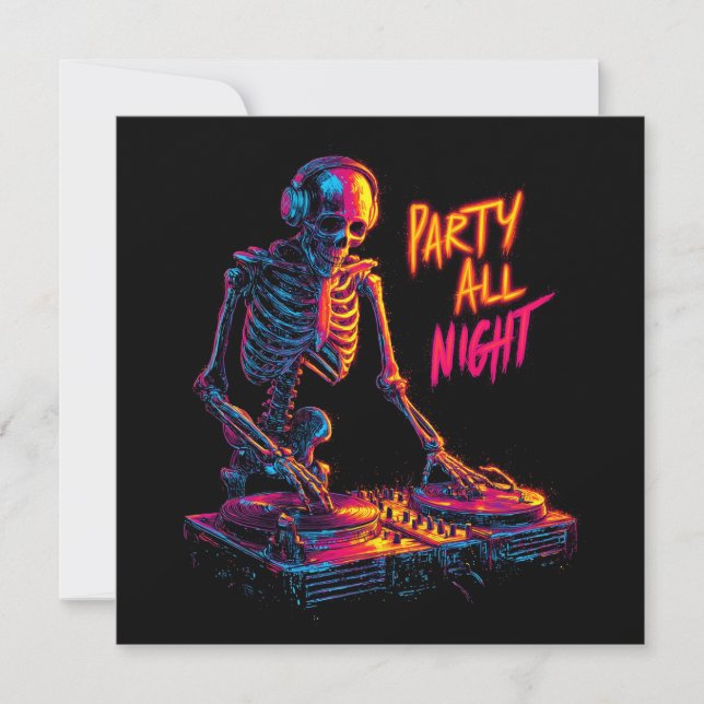 Dynamiska neon-Färgad Skeleton DJ-centrifugeringsp (Framsida)
