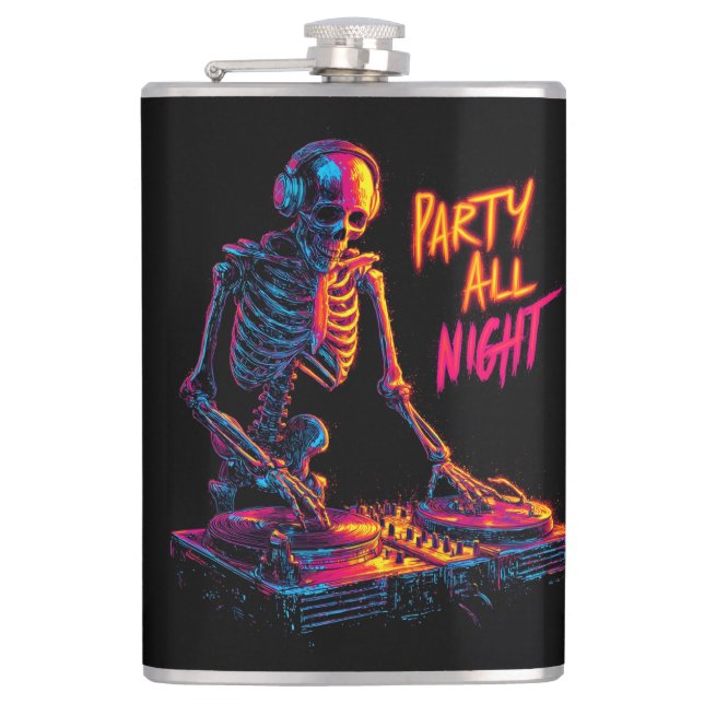 Dynamiska neon-Färgad Skeleton DJ-centrifugeringsp Fickplunta (Framsidan)