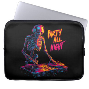 Dynamiska neon-Färgad Skeleton DJ-centrifugeringsp Laptop Fodral