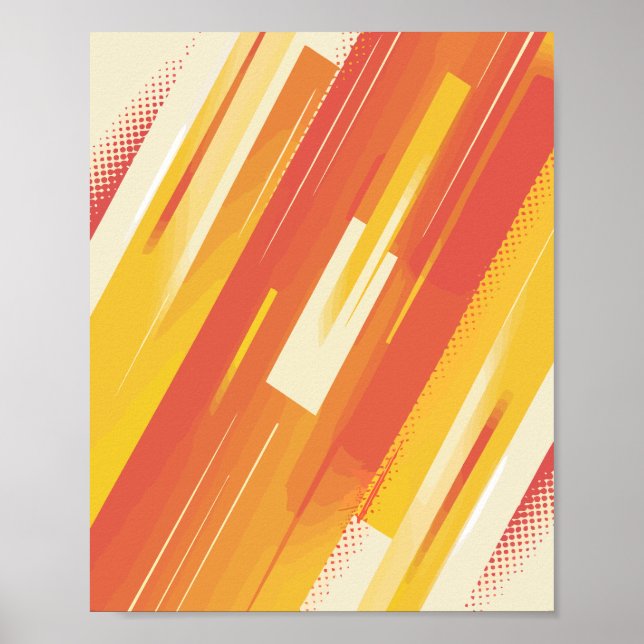 Dynamiska Orange- och Gulter Poster (Framsidan)