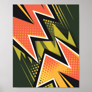 Dynamiska popup-konturpilar med fet Färg Poster