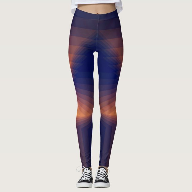 Dynamiska tryck leggings (Framsida)