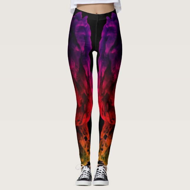 Dynamiska tryck leggings (Framsida)