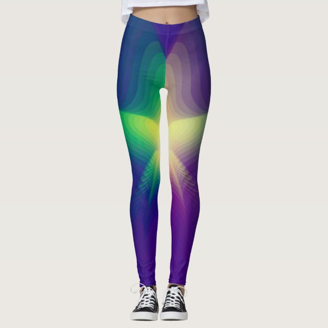 Dynamiska utskrifter leggings (Framsida)