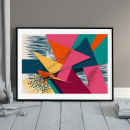 Dynamiska vinklar och Färg-sprängningar Poster