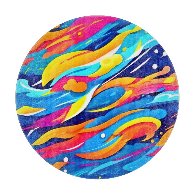 Dynamiskt Abstrakt Färgrikt Uttryck (Framsidan)