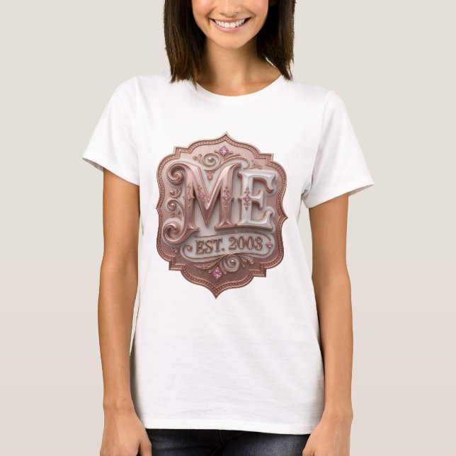 Dynamiskt Guld ABSTRAKT KONST Modern Design T Shirt (Framsida)