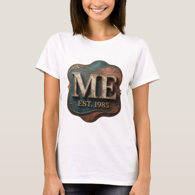 Dynamiskt guld ABSTRAKT KONST Statement Design T Shirt (Framsida)
