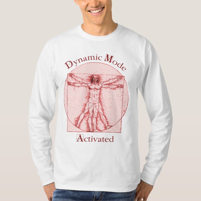 Dynamiskt läge Långärmad  T Shirt (Framsida)