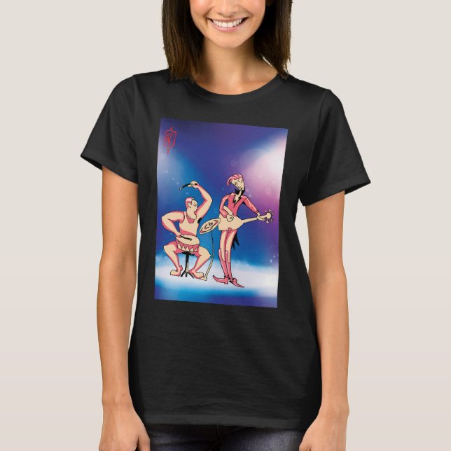 Dynamiskt musikaliskt duo t shirt (Framsida)