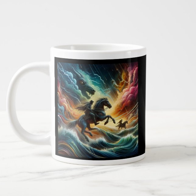 Dynamiskt par: Stormig ridäventyr Jumbo Mugg (Vänster)