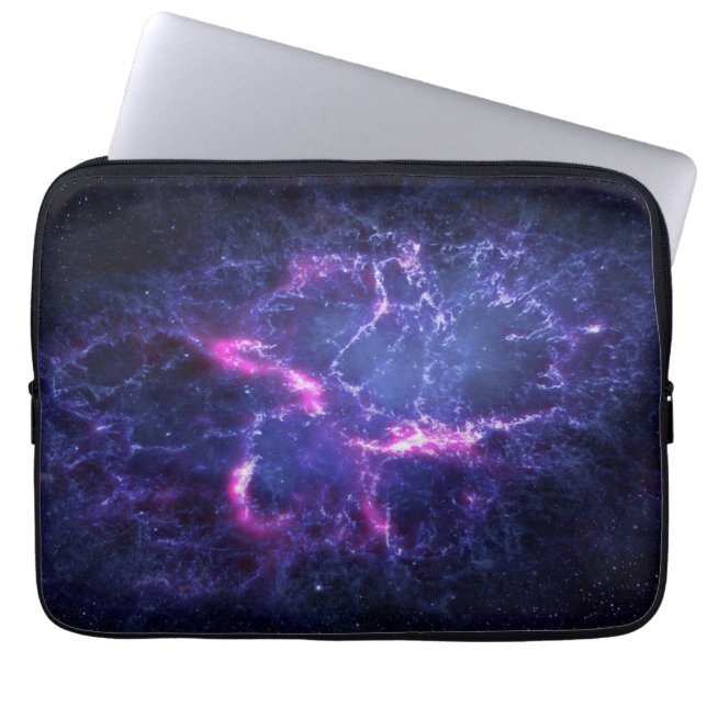 Dynamiskt rymdnebulosa kosmiskt foto laptop fodral (Framsidan)