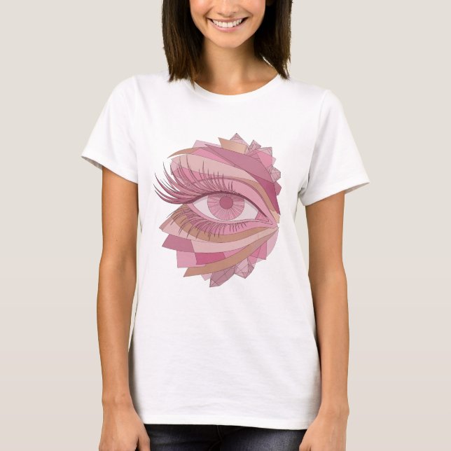 Dynamiskt silver ABSTRAKT KONST Design T Shirt (Framsida)
