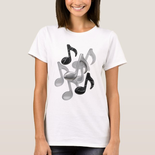 Dynamiskt silver ABSTRAKT KONST Grafisk design T Shirt (Framsida)