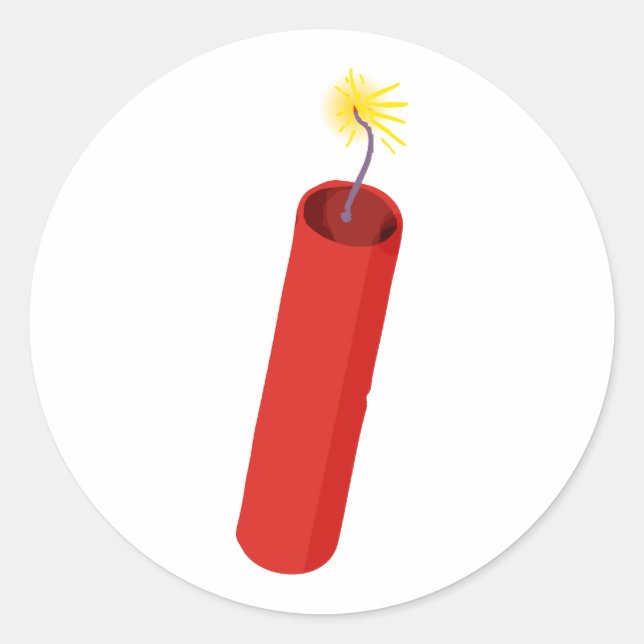 dynamit dynamite runt klistermärke (Framsida)