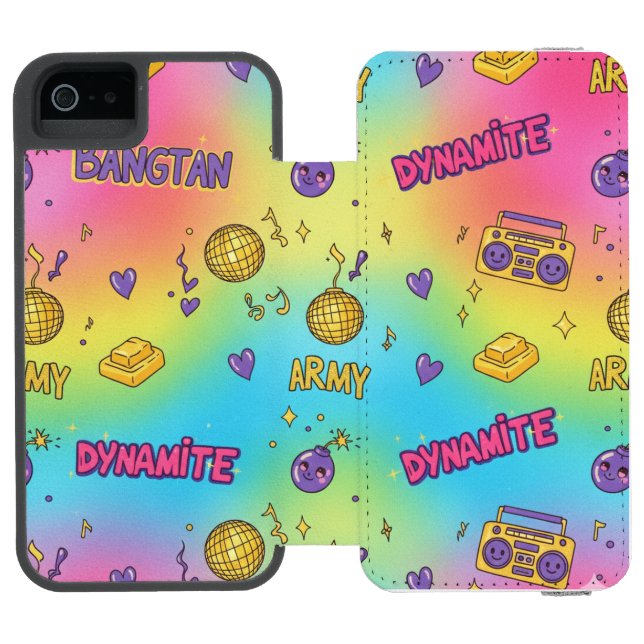 Dynamite Pop Art Rainbow Pattern Incipio iPhone Wallet Skal (Folio Öppen)