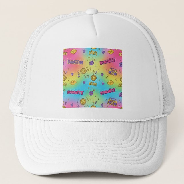 Dynamite Pop Art Rainbow Pattern Keps (Framsida)
