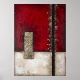 Dynasty - Red Abstrakt Art Poster