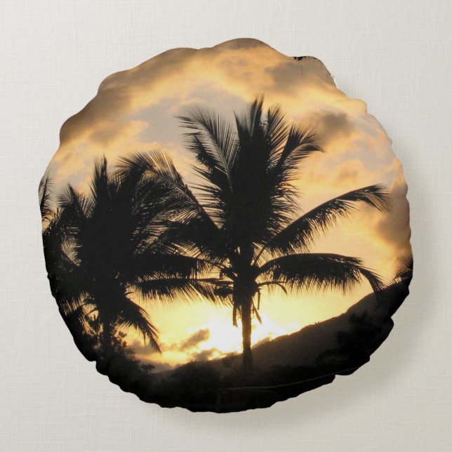 Dyndel handflatan träd rund kudde (Baksidan)