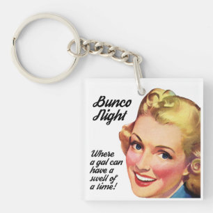 Dyning för kvinna för Bunco natt rolig Retro av