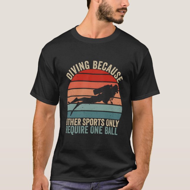 Dyning på grund av annan sport-Dyka T Shirt (Framsida)