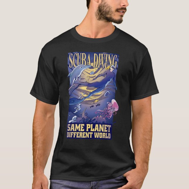 Dyningsanordning Kostym under vatten T Shirt (Framsida)