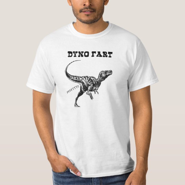Dyno fis - fisa den TyrannosaurusRex dinosauren Tee Shirt (Framsida)