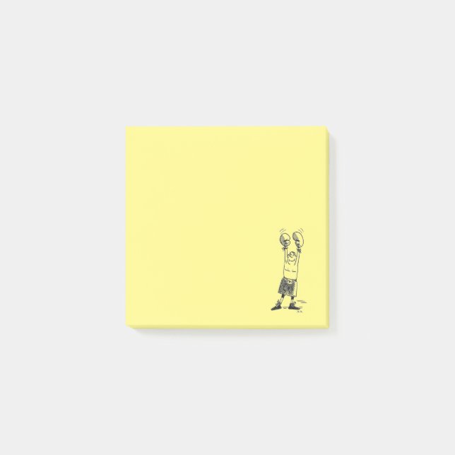 Dynor för anteckning om Boxer-gult Post-it Block (Framsida)